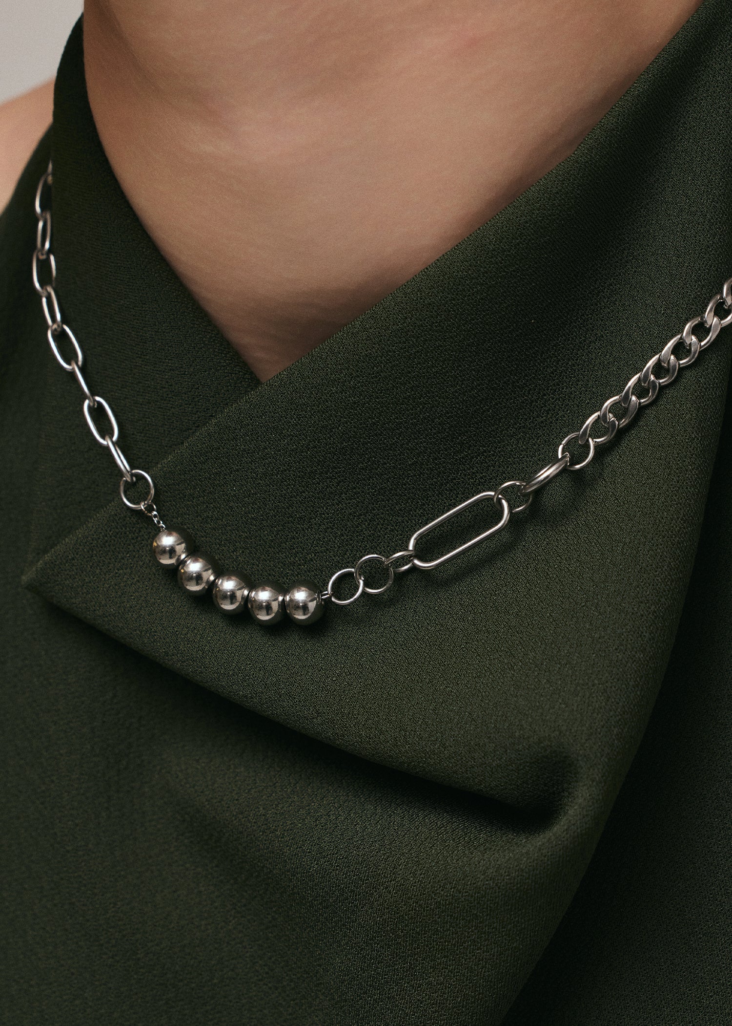 シルバー]マルチチェーンネックレス – FLOA