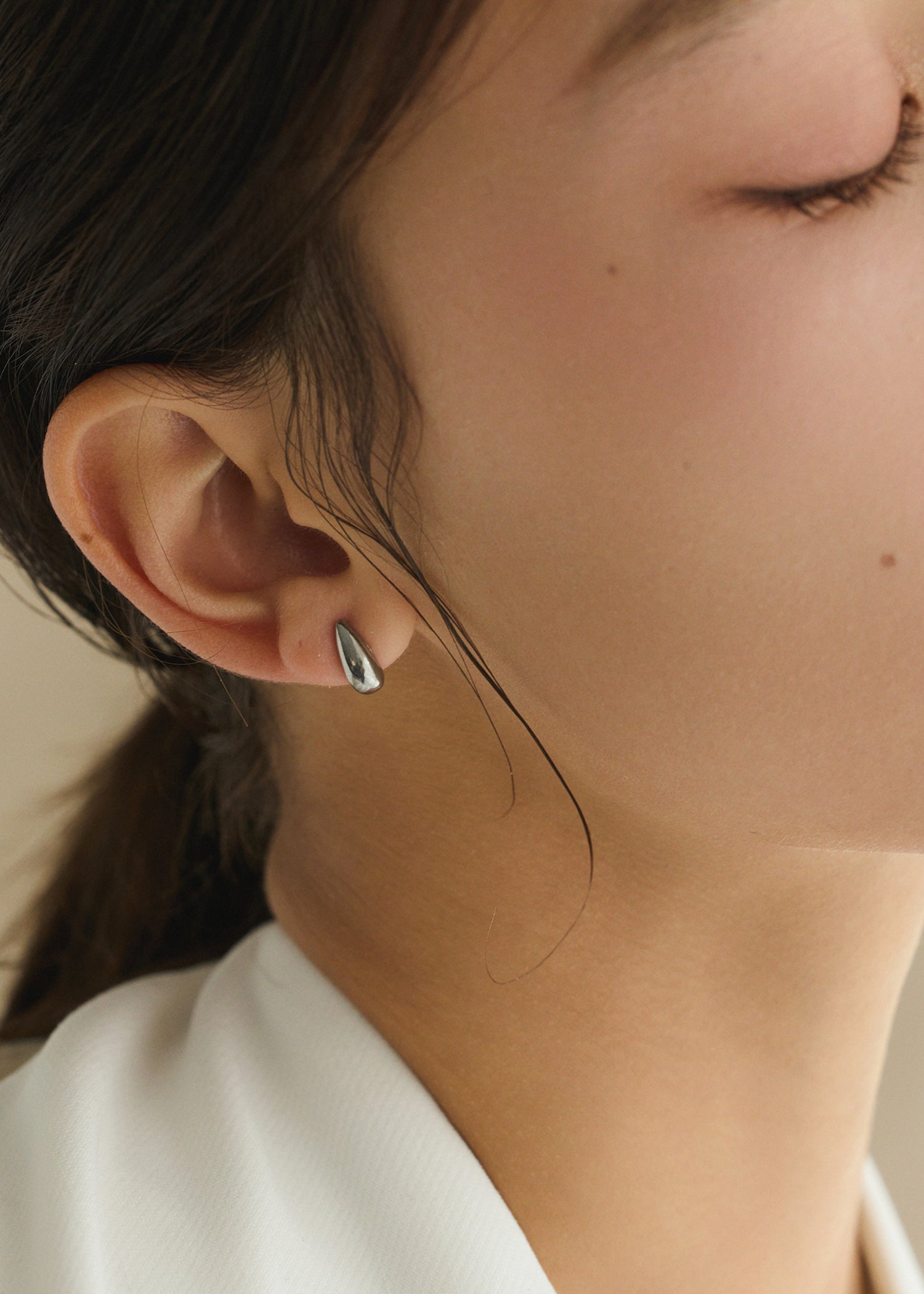 シルバー]ドロップピアス｜金属アレルギー対応アクセサリー｜FLOA