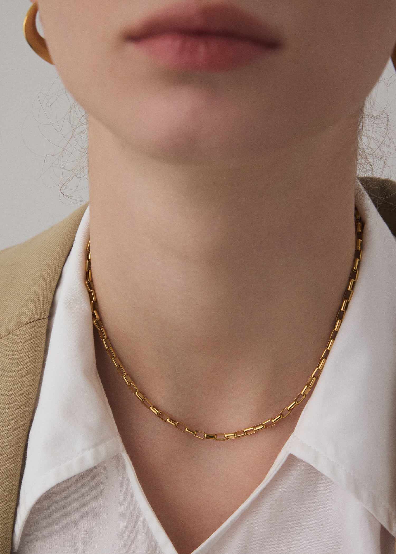 ゴールド]ボックスチェーンネックレス – FLOA