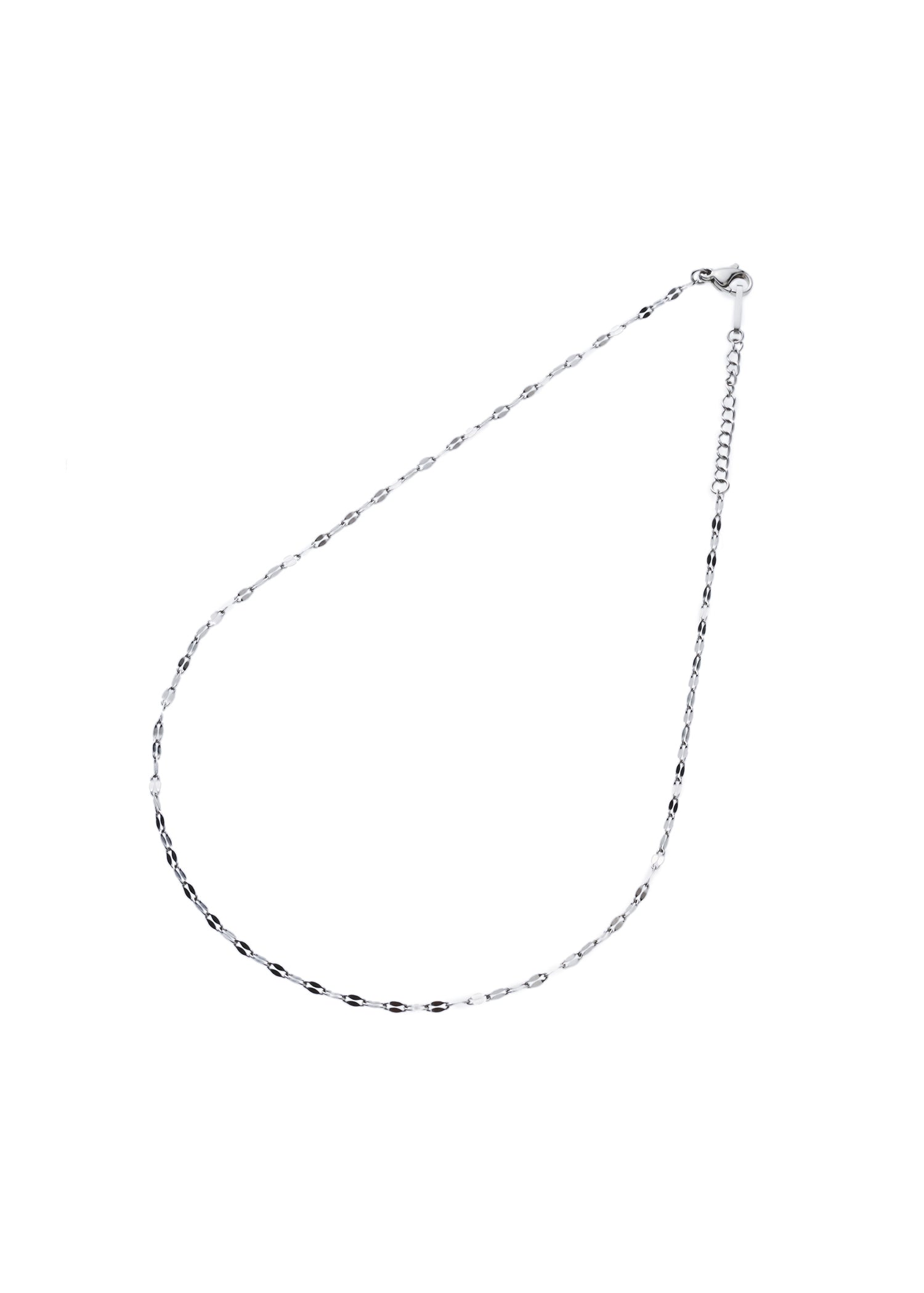 Glitter シルバー チェーンネックレス シルバー925 モールチェーンネックレス 飾り糸風ネックレス