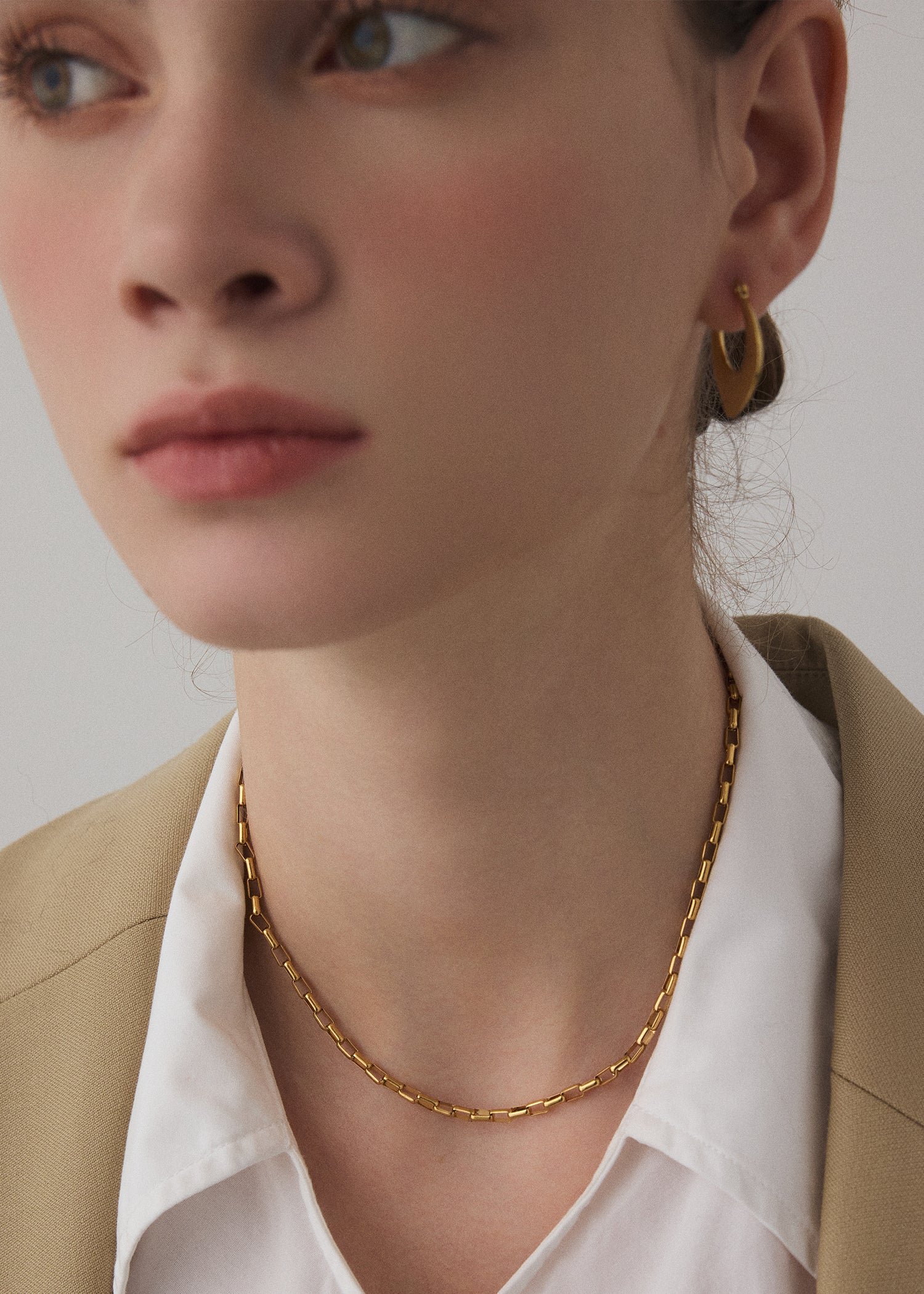 ゴールド 女士チェーンネックレス 約50cm 保証書付き ゴールド]ボックスチェーンネックレス – FLOA