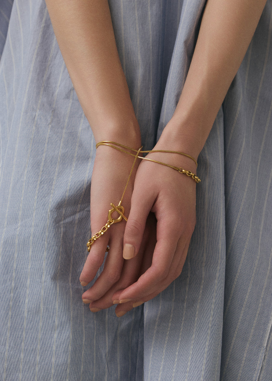 [ゴールド]バランスチェーンネックレス