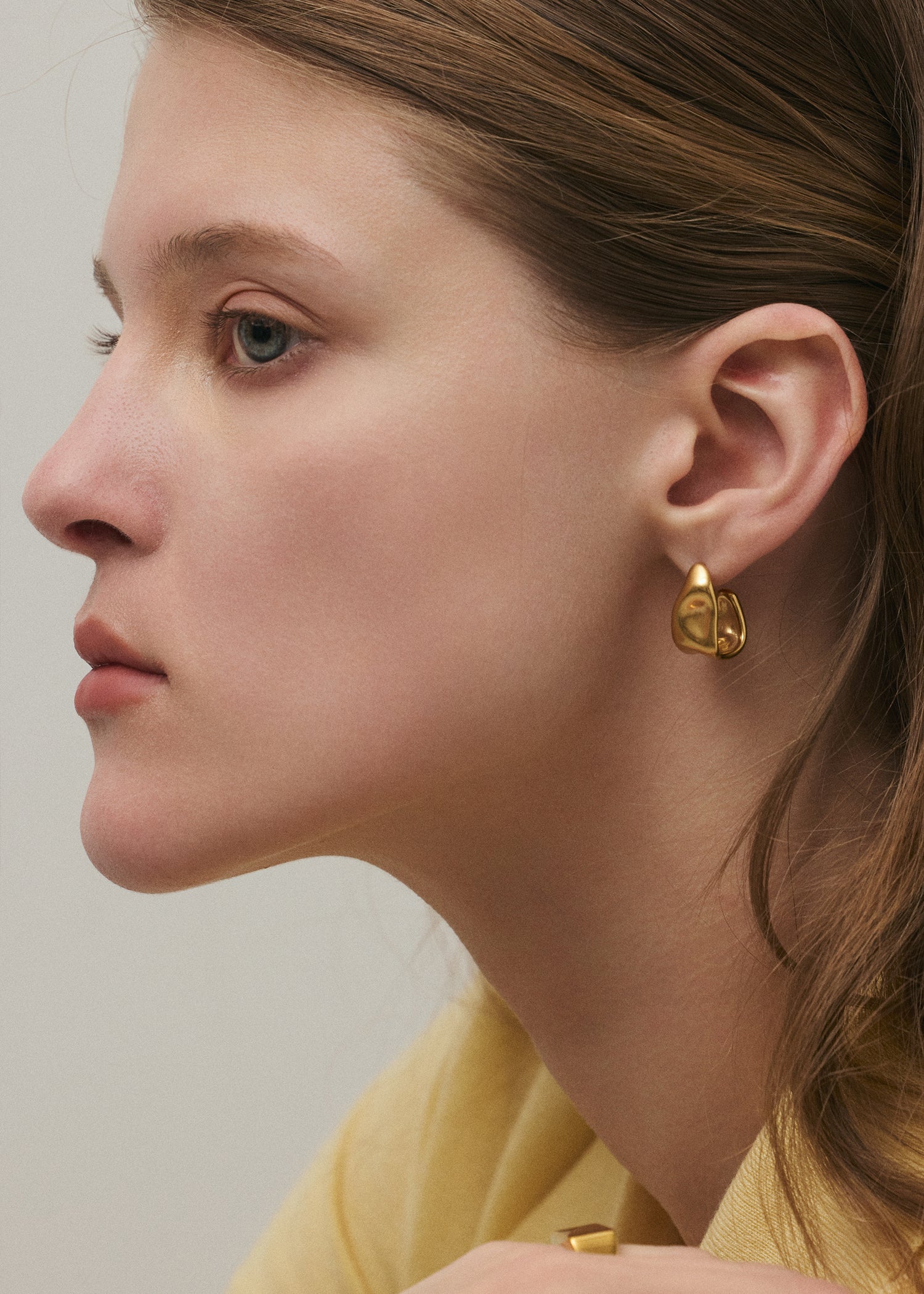 [ゴールド]ニュアンスカーブピアス