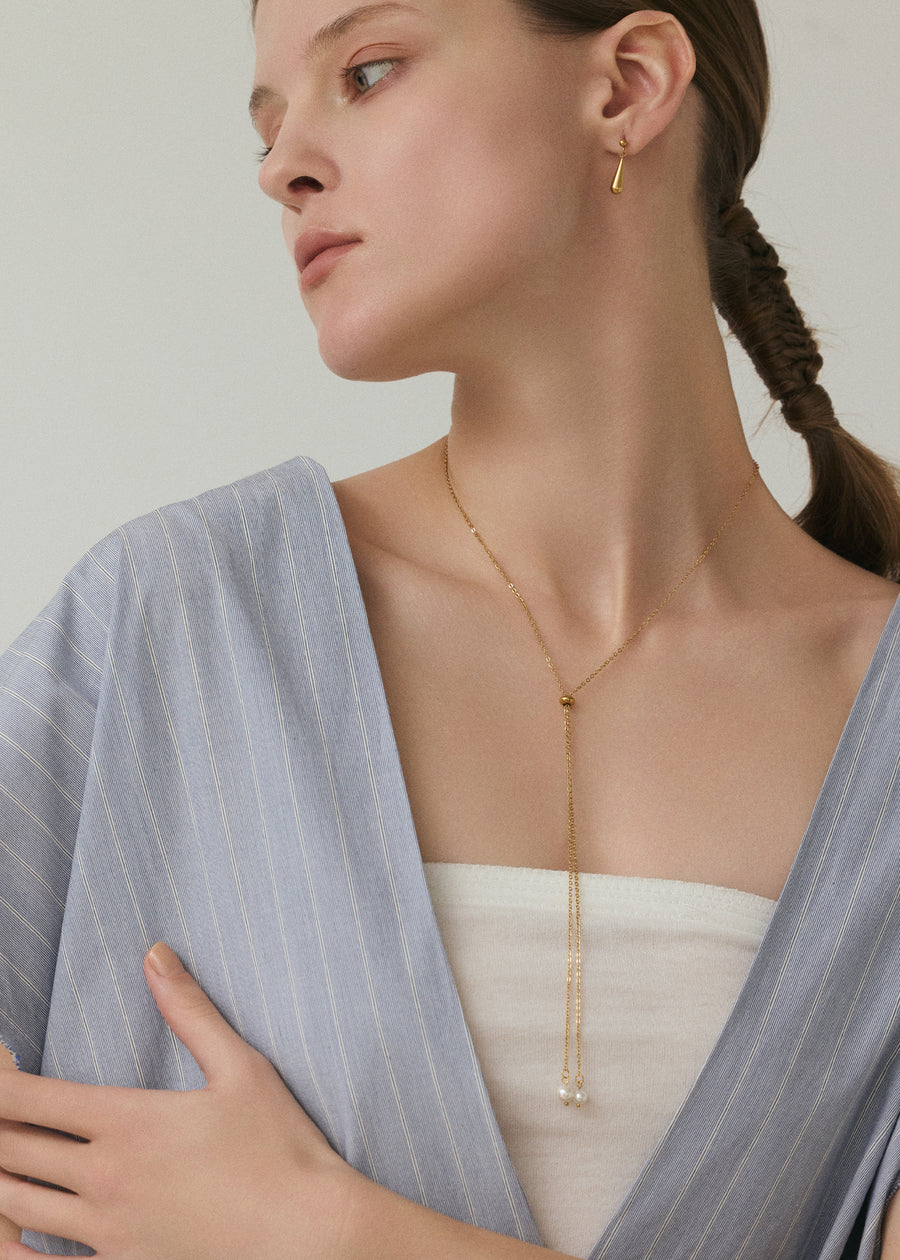 [ゴールド]パールトップネックレス