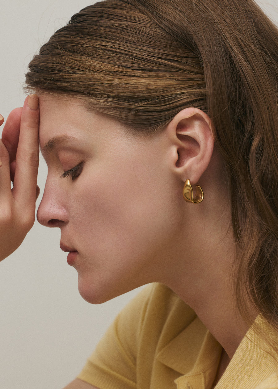 [ゴールド]ニュアンスカーブピアス