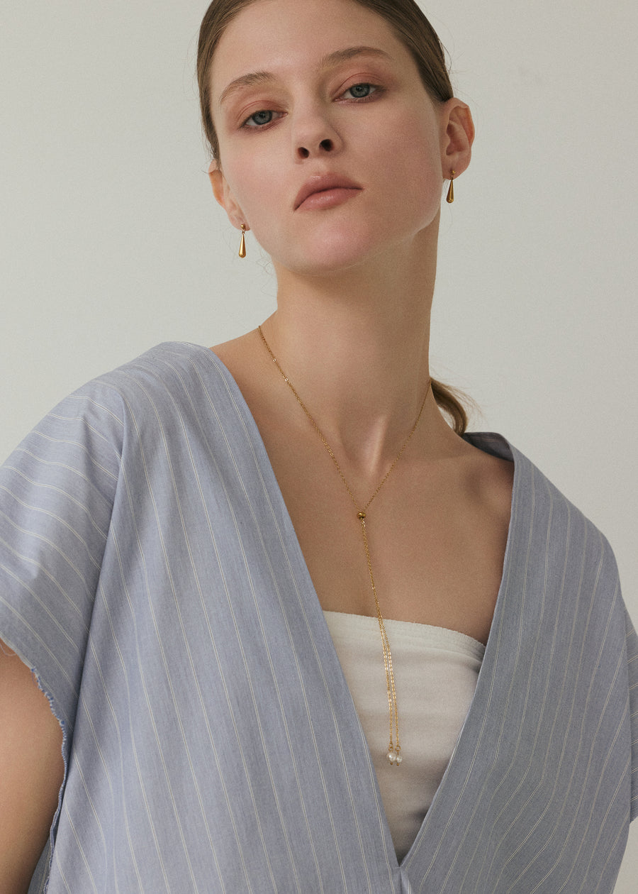 [ゴールド]パールトップネックレス