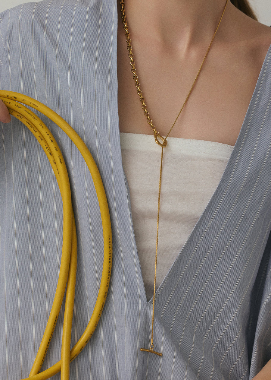 [ゴールド]バランスチェーンネックレス