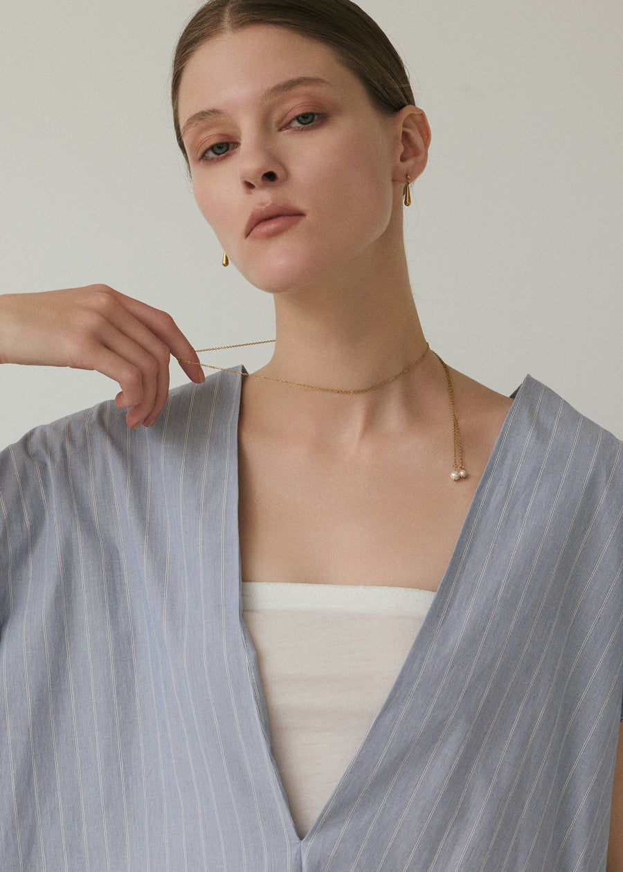 [ゴールド]パールトップネックレス