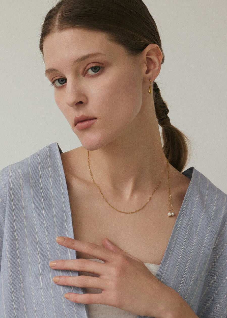 [ゴールド]パールトップネックレス