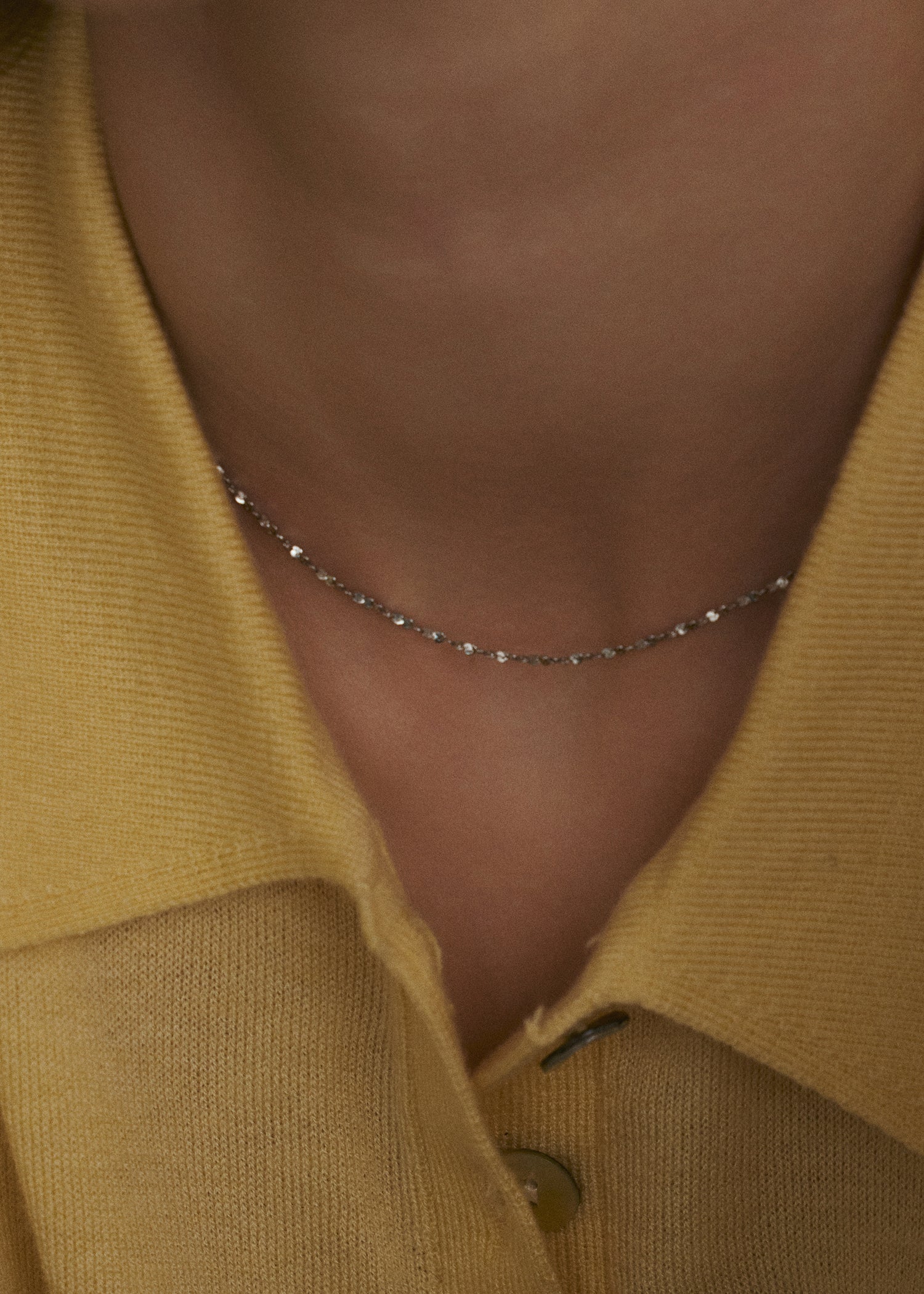 [シルバー]リーフネックレス