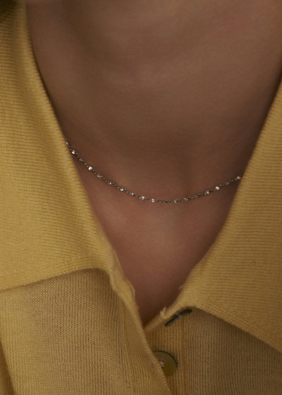 [シルバー]リーフネックレス