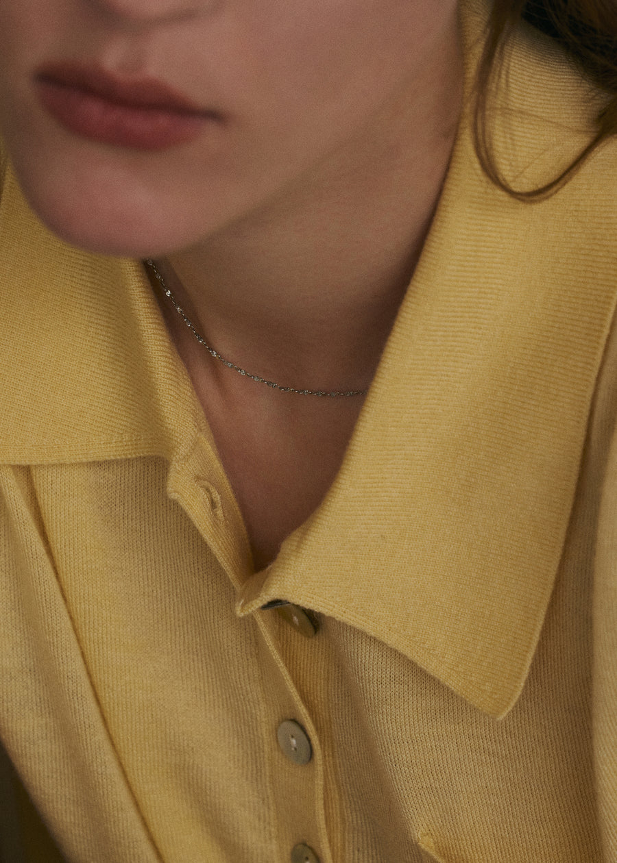 [シルバー]リーフネックレス